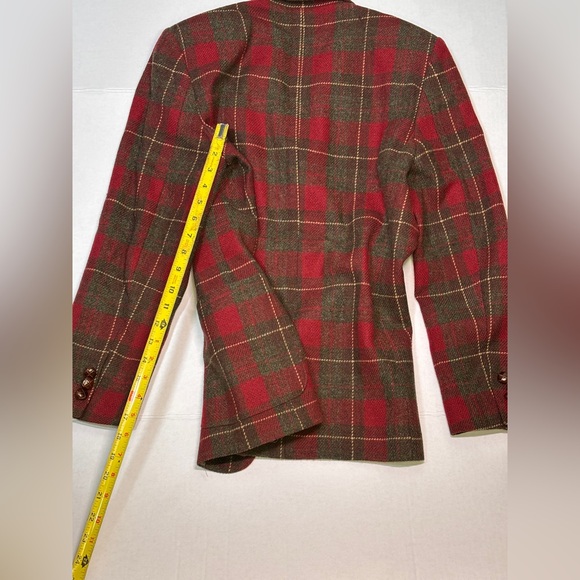 LL Bean Jacket Womens 4 Plaid Blazer Wool Career Preppy Lined - Picture 7 of 8